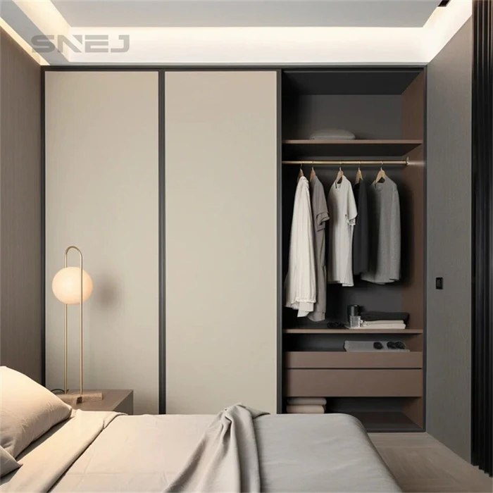 Minimalist Open Wood Closet